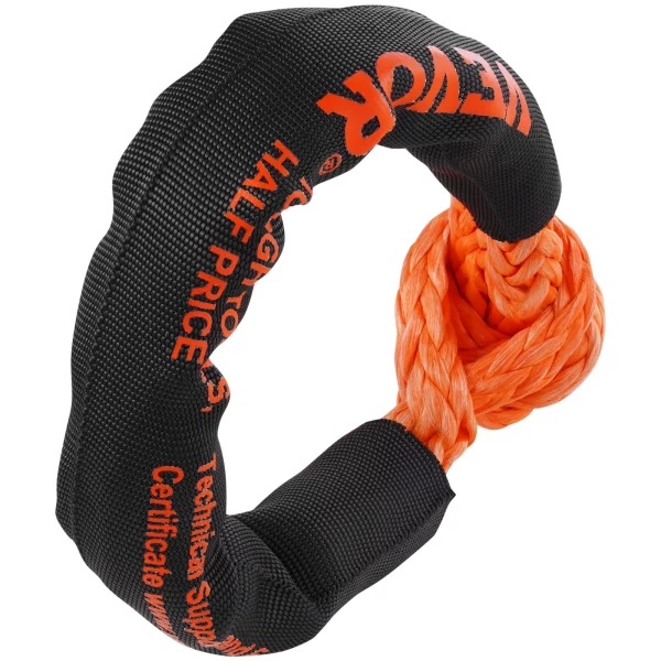 Mäkké syntetické závesné lanká, 12,7 x 558,8 mm, 2 kusy ťažného lana, pevnosť v taške 20T, úložné vrecko pre UTV, ATV, nákladné autá, džípy, terénne vozidlá, oranžové – Obrázok 4