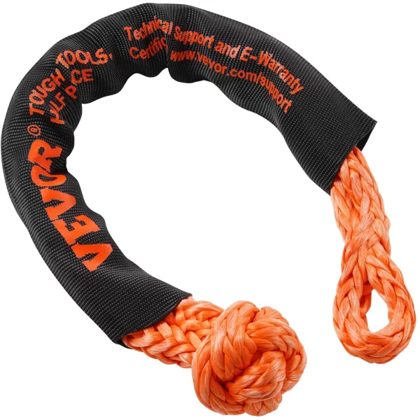Mäkké syntetické závesné lanká, 12,7 x 558,8 mm, 2 kusy ťažného lana, pevnosť v taške 20T, úložné vrecko pre UTV, ATV, nákladné autá, džípy, terénne vozidlá, oranžové – Obrázok 5