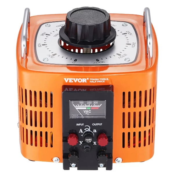 Automatický transformátor s premenlivým napätím 3000VA, 10A, vstup 230V, výstup 0-300V, regulátor striedavého napätia 4 poistky, tepelný spínač pre domácnosť a kanceláriu – Obrázok 2