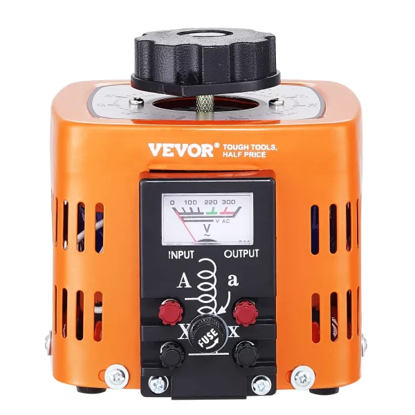Automatický variabilný regulačný transformátor 500VA 1,7A Vstup 230V Výstup 0-300V AC Regulátor napätia 4 poistky Tepelný regulátor pre domácu kanceláriu – Obrázok 7
