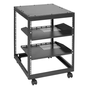12U otvorený serverový rack 58,5-101,6 cm nastaviteľná hĺbka voľne stojaci/nástenný sieťový serverový rack 4-stĺpikový AV rack s kolieskami pre všetky vaše sieťové IT zariadenia AV zariadenia