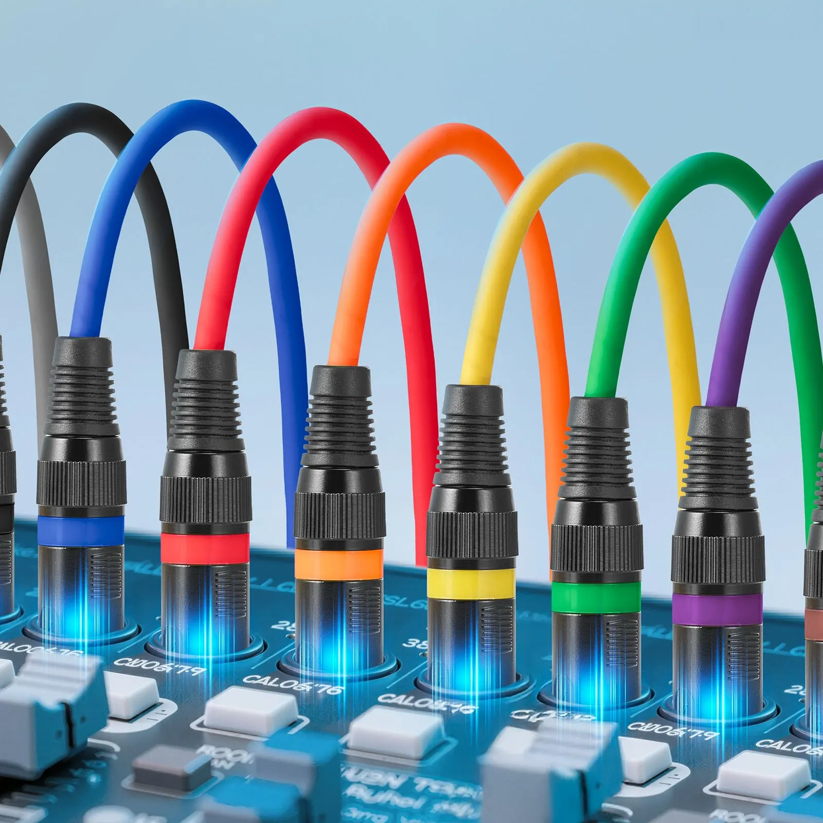XLR kábel 4,57 m, 6 kusov, vyvážené DMX mikrofónové káble (samec-samica), pozlátené 3-kolíkové XLR mikrofónové reproduktorové káble, pre osvetlenie pódia, mikrofóny, zosilňovače, mixážne pulty – Obrázok 4