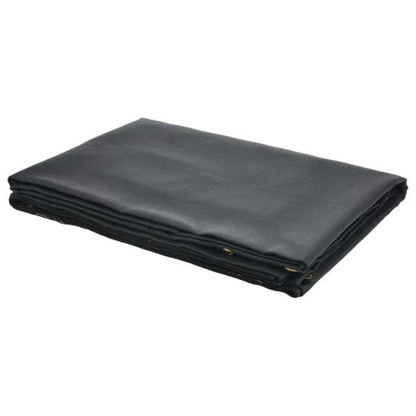 Plachta na nákladné vozidlá 2 x 5,5 m, čierna, odolná, s PVC povlakom, dvojitými vreckami, mosadznými očkami, vystužená dvojito ihlovou tkaninou, vhodná pre manuálne alebo elektrické sklápače – Obrázok 4