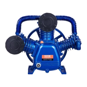 Hlava vzduchového kompresora, 10 HP, 17,5 CFM pri 90 PSI, 3-valcová olejom mazaná piestová hlava vzduchového kompresora, dvojstupňová náhrada za liatinové vzduchové kompresorové čerpadlo typu V s max. tlakom 185 PSI