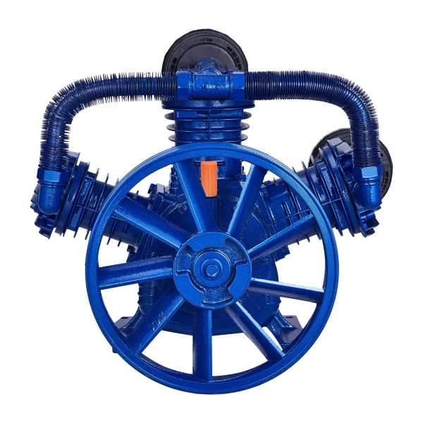 Hlava vzduchového kompresora, 10 HP, 17,5 CFM pri 90 PSI, 3-valcová olejom mazaná piestová hlava vzduchového kompresora, dvojstupňová náhrada za liatinové vzduchové kompresorové čerpadlo typu V s max. tlakom 185 PSI – Obrázok 3
