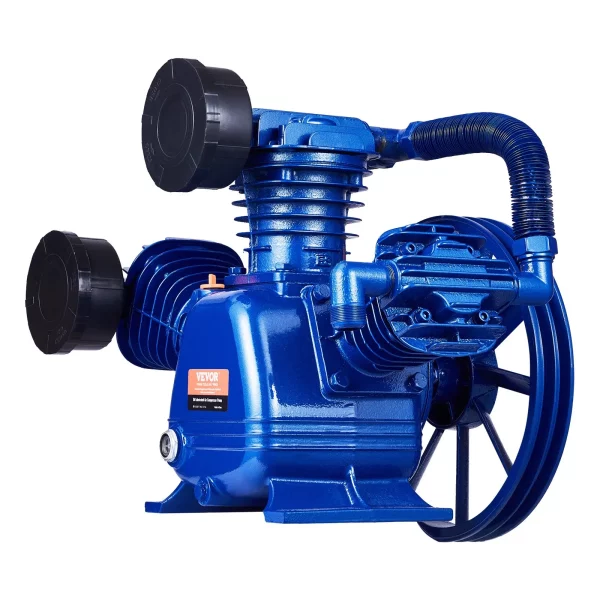 Hlava vzduchového kompresora, 10 HP, 17,5 CFM pri 90 PSI, 3-valcová olejom mazaná piestová hlava vzduchového kompresora, dvojstupňová náhrada za liatinové vzduchové kompresorové čerpadlo typu V s max. tlakom 185 PSI – Obrázok 2