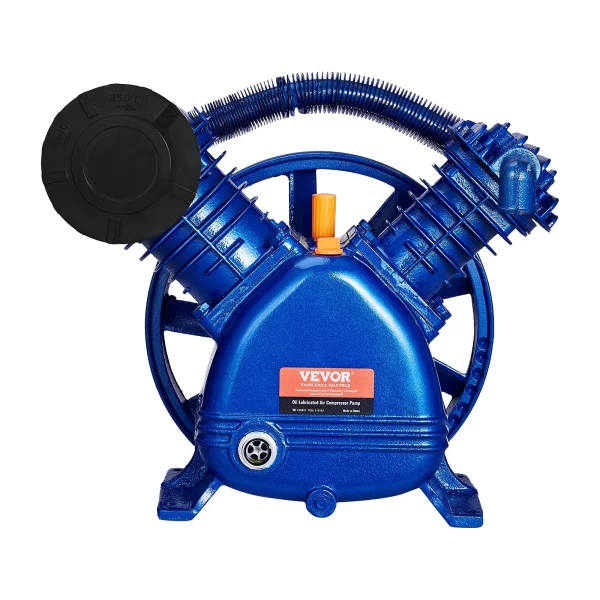 Hlava vzduchového kompresora, 5,5 HP, 5,75 CFM pri 90 PSI, olejom mazaná dvojvalcová piestová hlava vzduchového kompresora, náhrada dvojstupňového liatinového vzduchového kompresora typu V s max. tlakom 185 PSI – Obrázok 5