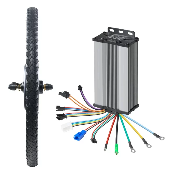 Súprava elektrického bicykla 1000W, 48V 420RPM φ650mm, sada motora s predným kolesom pre elektrobicykel s vylepšeným regulátorom rýchlosti, súpravou rukoväte plynu, LCD displejom a systémom PAS pre cestný bicykel – Obrázok 4