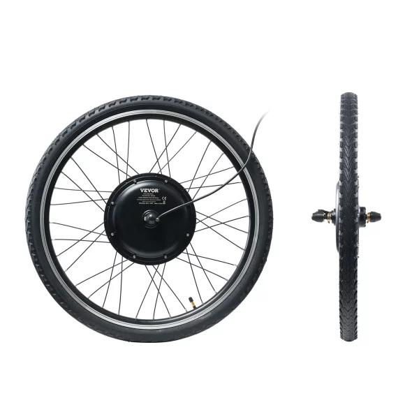 Súprava elektrického bicykla 1000W, 48V 420RPM φ650mm, sada motora s predným kolesom pre elektrobicykel s vylepšeným regulátorom rýchlosti, súpravou rukoväte plynu, LCD displejom a systémom PAS pre cestný bicykel – Obrázok 3