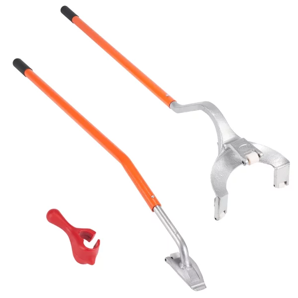 Nastaviteľná vyzúvačka pneumatík 571-622 mm, montážna páka na vyzúvačku pneumatík 546x265x200 mm, nástroj na výmenu pneumatík, páka na výmenu pneumatík oranžová – Obrázok 2