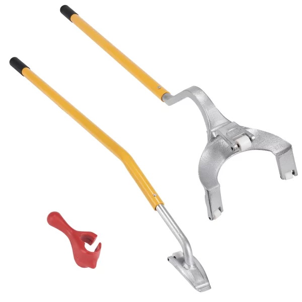 Nastaviteľná vyzúvačka pneumatík 571-622 mm, montážna páka na vyzúvačku pneumatík 546 x 265 x 200 mm, nástroj na výmenu pneumatík, páka na výmenu pneumatík žltá – Obrázok 2
