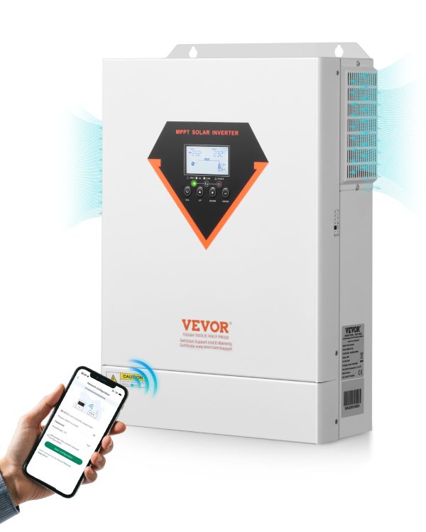 Hybridný solárny invertor  6kW, univerzálny invertor s čisto sínusovou vlnou, 48V DC na 220/230V AC, so vstavaným 120A MPPT solárnym regulátorom, pre olovené a lítiové batérie v systéme mimo siete