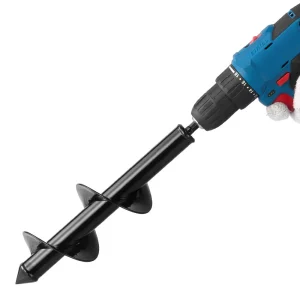 Zemný vrták pre vŕtačku, stĺpikový vrták Ø 80x290 mm, pre šesťhranné vrtáky 3/8 palca, stĺpikový vrták, vrták na priechodný otvor, nadstavce na vŕtanie otvorov na kopanie záhradných stĺpikov a plotov