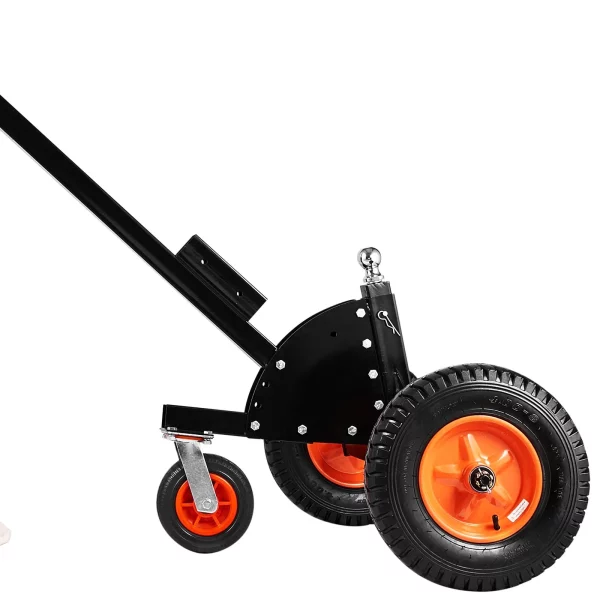 Podvozok na príves 2 v 1, pomôcka na manévrovanie s prívesom, zaťaženie čelom 680,4 kg, nastaviteľná výška 56 a 66 cm, ťažná guľa 50,8 mm, pneumatiky 38 cm, na premiestňovanie obytných prívesov – Obrázok 4