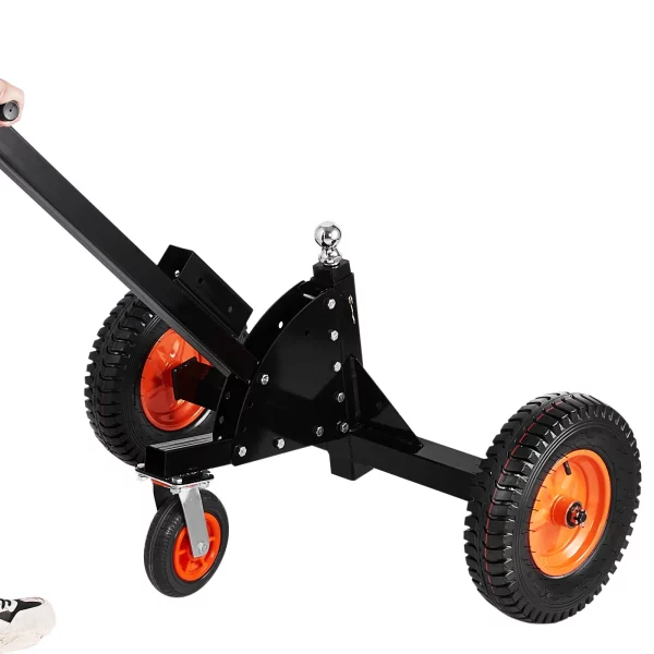 Podvozok na príves 2 v 1, pomôcka na manévrovanie s prívesom, zaťaženie čelom 680,4 kg, nastaviteľná výška 56 a 66 cm, ťažná guľa 50,8 mm, pneumatiky 38 cm, na premiestňovanie obytných prívesov – Obrázok 3