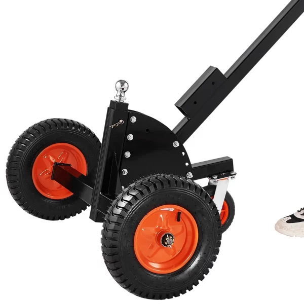 Podvozok na príves 2 v 1, pomôcka na manévrovanie s prívesom, zaťaženie čelom 680,4 kg, nastaviteľná výška 56 a 66 cm, ťažná guľa 50,8 mm, pneumatiky 38 cm, na premiestňovanie obytných prívesov – Obrázok 2