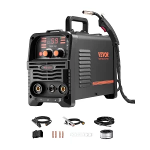 Zváračka MIG, synergický zvárací stroj MIG 130A, multifunkčná zváračka 3 v 1 s tavidlovým jadrom MIG/MMA/Lift TIG s invertorovou technológiou IGBT a digitálnym displejom.