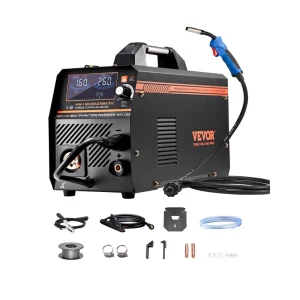 Zváračka MIG, zváračka 160A, synergický zvárací stroj MIG, 4-v-1 plynová/MIG/MMA/Lift TIG multiprocesná zváračka s invertorovou technológiou IGBT a LCD displejom