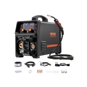 Zváračka MIG, synergická zváračka MIG 200A, 4-v-1 plynová MIG/tavidlová MIG/obalená/Lift TIG multiprocesná zváračka s invertorovou technológiou IGBT a LCD displejom