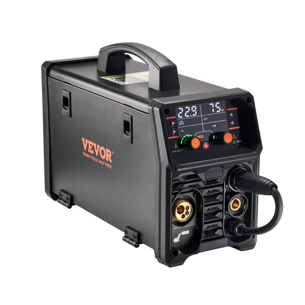 Zváračka MIG, synergická zváračka MIG 200A, 4-v-1 plynová MIG/tavidlová MIG/obalená/Lift TIG multiprocesná zváračka s invertorovou technológiou IGBT a LCD displejom – Obrázok 4