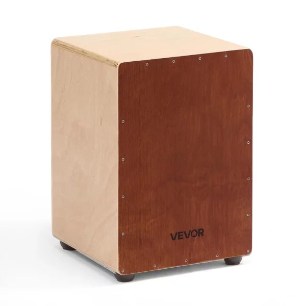 Cajon Box Drum s vnútornými drôtmi pre malý bubon, ľahký drevený bubon, prenosný bubnový hudobný nástroj so silikónovými nožičkami, zaoblené hrany, pre začiatočníkov a profesionálov, 305 x 305 x 430 mm