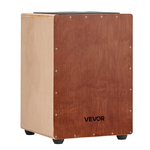 Cajon Box Drum s vnútornými drôtmi pre malý bubon, ľahký drevený bubon, prenosný bubnový hudobný nástroj so silikónovými nožičkami, zaoblené hrany, pre začiatočníkov a profesionálov, 305 x 305 x 430 mm – Obrázok 2