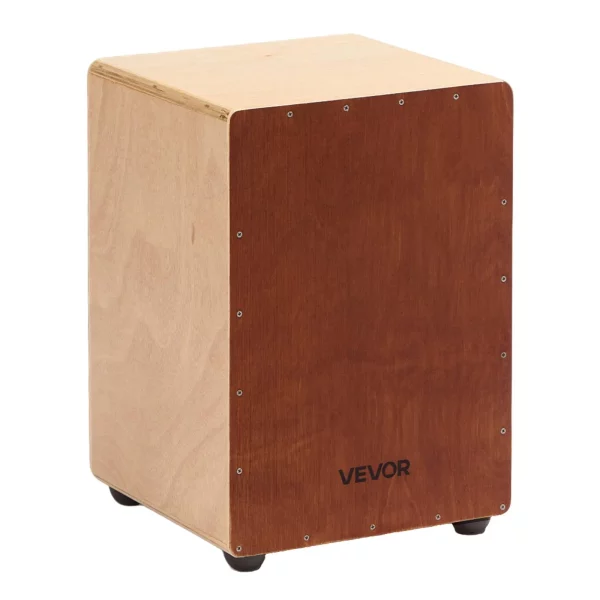 Cajon Box Drum s vnútornými drôtmi pre malý bubon, ľahký drevený bubon, prenosný bubnový hudobný nástroj so silikónovými nožičkami, zaoblené hrany, pre začiatočníkov a profesionálov, 305 x 305 x 430 mm – Obrázok 3