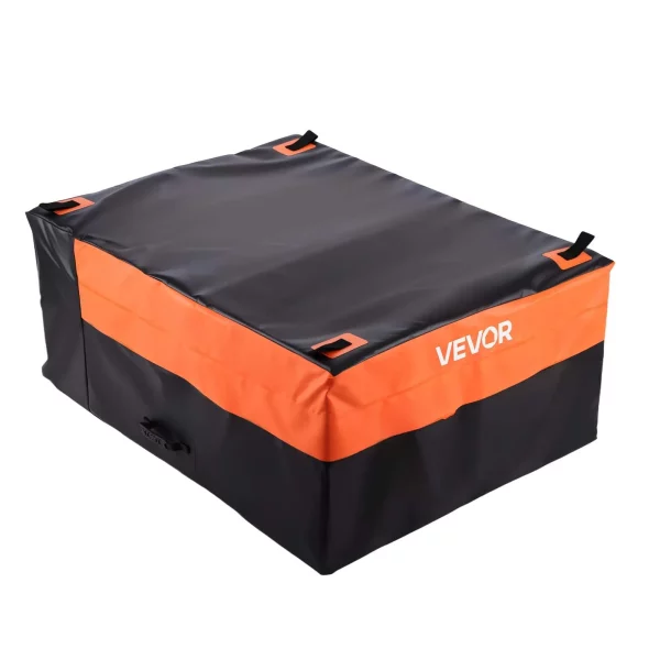 Carrier Bag, taška na korbu nákladného vozidla vyrobená z vodotesného PVC 840D (0,736 m³), ​​​​batožinová taška na uskladnenie na zadnej strane nákladných vozidiel s nákladnou sieťou pre osobné automobily, SUV, dodávky, čierna/oranžová – Obrázok 4