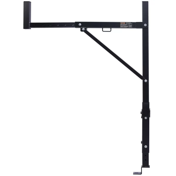 Stojan na rebríky na nákladné autá, výsuvný stojan na rebríky 49 – 87 cm, nastaviteľná výška 980 – 1108 mm, nosnosť 113 kg, oceľový stojan na rebríky pre nákladné autá, nosič korby na kajak, surfovú dosku, drevený – Obrázok 5