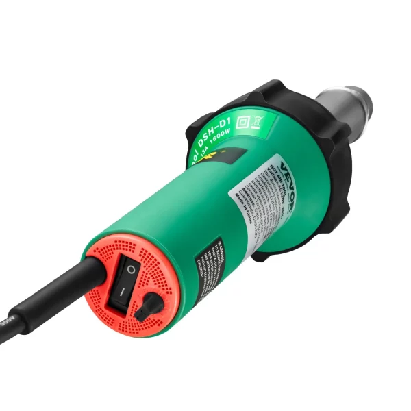 Teplovzdušná zváračka plastov 1600W teplovzdušná pištoľ, 50-600°C horák na zváranie PVC, TPO a vinylu, sada teplovzdušnej zváračky so 14 kusmi príslušenstva - náradie, tryska, valček, čepele pre PP/PE/PVC – Obrázok 2