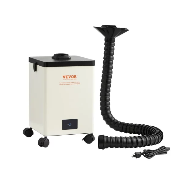 Odsávač spájkovacích výparov 150 W Odsávač spájkovacích výparov 332 m³/h Mini stolový absorbér spájkovacích výparov 5800 ot./min 3-stupňový filter Odsávač spájkovacích výparov pre spájkovaciu stanicu, zváračské práce – Obrázok 4