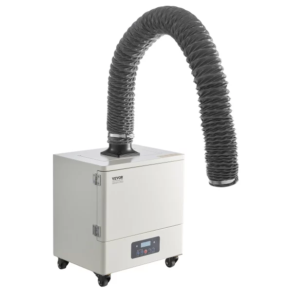 Odsávač dymu zo zvárania, absorbér dymu zo spájkovania 459 m³/h s motorom 280 W, 4-stupňový filter, 10 rýchlostí a čistička dymu s diaľkovým ovládaním na spájkovanie, gravírovanie a zváranie svojpomocne – Obrázok 2