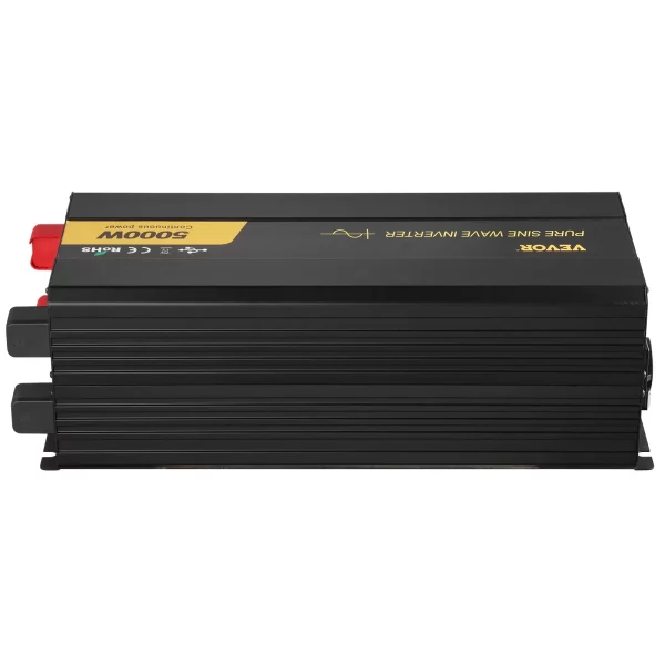5000 W čistý sínusový menič výkonu, DC 12V na AC 230V menič do auta s LCD displejom, USB portom a diaľkovým ovládaním, menič napätia pre auto, karavan, nákladné auto, solárny systém, cestovanie, kempovanie – Obrázok 5