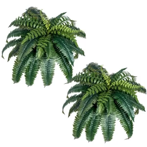 Umelé bostonské papradie, balenie 2 ks, priemer 90-100 cm, plastové papradie, nástenná dekorácia s 35 vetvičkami, umelá papraď do domácnosti a kancelárie (kvetináč nie je súčasťou balenia)