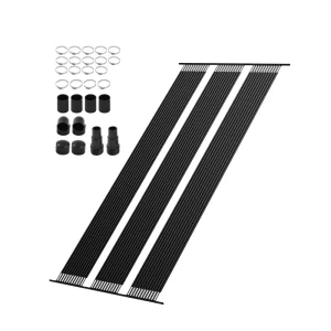 Solárny kolektorový ohrievač bazéna, systém ohrevu bazéna z HDPE 1235x7340 mm, s kompletným príslušenstvom, solárny panel pre bazén, zvyšuje teplotu vody, pre nadzemné a zapustené bazény