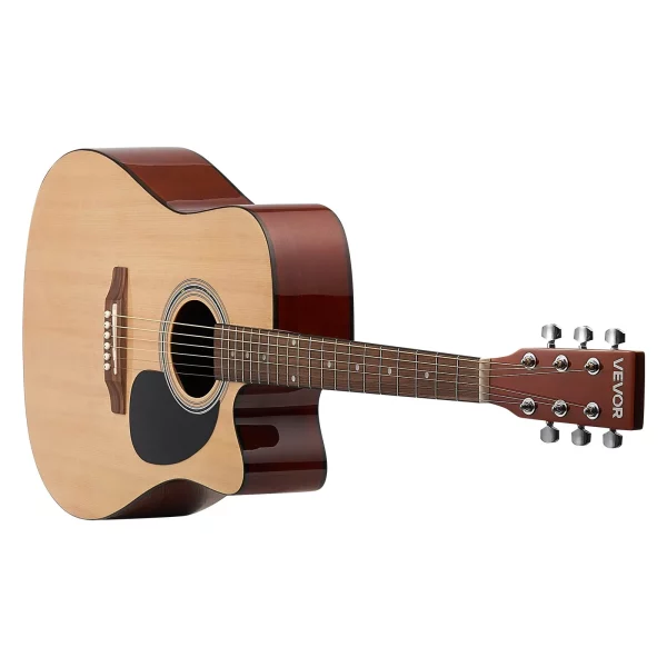 Elektroakustická gitara Cutaway pre začiatočníkov 1041,4 mm (41 palcov), dospelá, natural – Obrázok 2