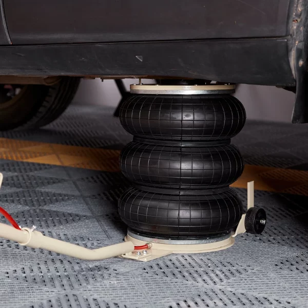 Pneumatický zdvihák do auta Air Jack 3t, biely trojitý vzduchový zdvihák s airbagom, výška zdvihu 140 – 450 mm, airbagový vzduchový zdvihák s dlhou rukoväťou, 5-minútový zdvihák pre SUV, nákladné autá, osobné autá atď. – Obrázok 6
