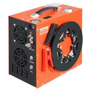 Vzduchový kompresor PCP, prenosný kompresor PCP na vzduchovku 4500 PSI/30 MPa - vstavaný systém chladenia vodou a ventilátorom, automatické zastavenie kompresora na paintballovú bombu DC12V/AC230V pre vzduchovku, potápačskú bombu