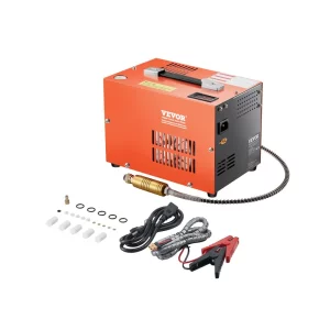 Vzduchový kompresor PCP, kompresor PCP pre vzduchovku 4500 PSI so vstavaným meničom a chladiacim systémom ventilátora, kompresorové čerpadlo DC12V/AC230V s manuálnym zastavením pre vzduchovky, paintball a potápačské fľaše