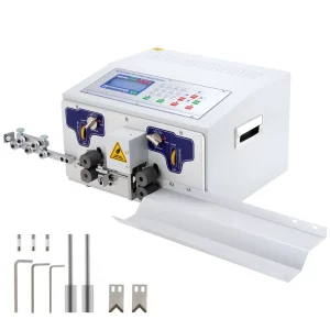 Automatický počítačový odizolovací stroj  300 W, stroj na rezanie káblov 1 – 100 000 mm, ohýbačka drôtov 230 V s maximálnym priemerom kanála 10 mm, lúpací stroj na káble s LCD obrazovkou a rovnačkou