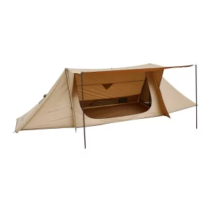 Kempingový stan, ľahký stan pre bushcraft s prípojkou na varič a 2 plachtovými tyčami, zimné stany, prenosné 4-sezónne stany pre 2 osoby na turistiku, rybolov, poľovníctvo a batôžkárčenie