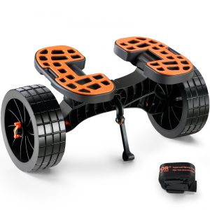 Kajakový vozík Kanoe Vozík vyrobený z hliníkovej zliatiny 655x305x310mm nosnosť do 145kg dvojitý pásový dizajn príslušenstvo pre lodný vozík kajak kanoe prepravný vozík vozík surfový vozík príves na loď skladací čln