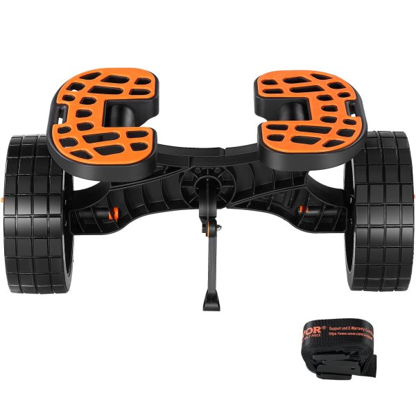 Kajakový vozík Kanoe Vozík vyrobený z hliníkovej zliatiny 655x305x310mm nosnosť do 145kg dvojitý pásový dizajn príslušenstvo pre lodný vozík kajak kanoe prepravný vozík vozík surfový vozík príves na loď skladací čln – Obrázok 5