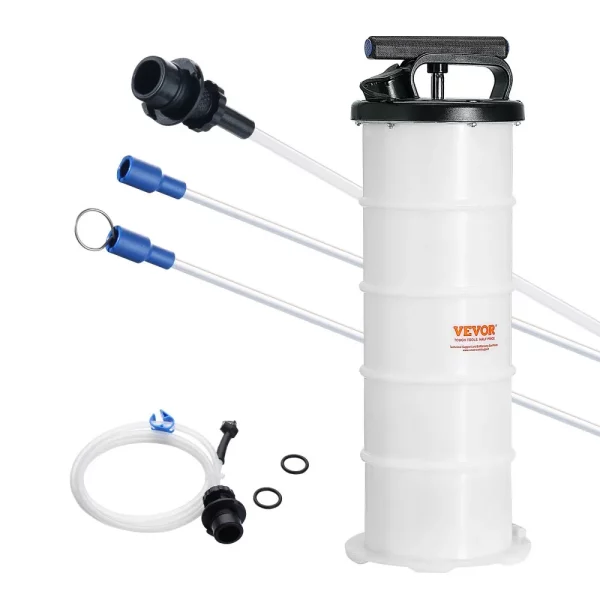 Ručné odsávanie oleja 6,5 l, zariadenie na manuálne odsávanie oleja Ø200x550 mm, čerpadlo na výmenu oleja, sacie čerpadlo do auta, ručné čerpadlo, čerpadlo na kvapaliny, vhodné na odsávanie motorového oleja, prevodového oleja, brzdovej kvapaliny