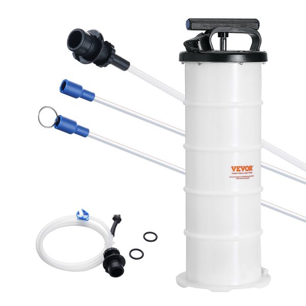 Ručné odsávanie oleja 6,5 l, zariadenie na manuálne odsávanie oleja Ø200x550 mm, čerpadlo na výmenu oleja, sacie čerpadlo do auta, ručné čerpadlo, čerpadlo na kvapaliny, vhodné na odsávanie motorového oleja, prevodového oleja, brzdovej kvapaliny – Obrázok 4