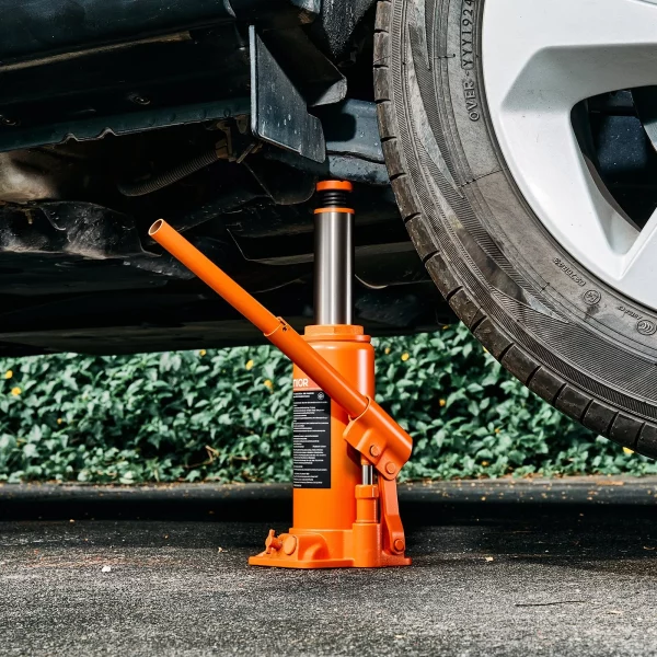 Hydraulický fľašový zdvihák s nosnosťou 10 t, rozsah zdvihu 235 – 470 mm, fľašový zdvihák so zváracím systémom na opravu áut typu pick-up, SUV, oranžový fľašový zdvihák pre ťažké vozidlá – Obrázok 6