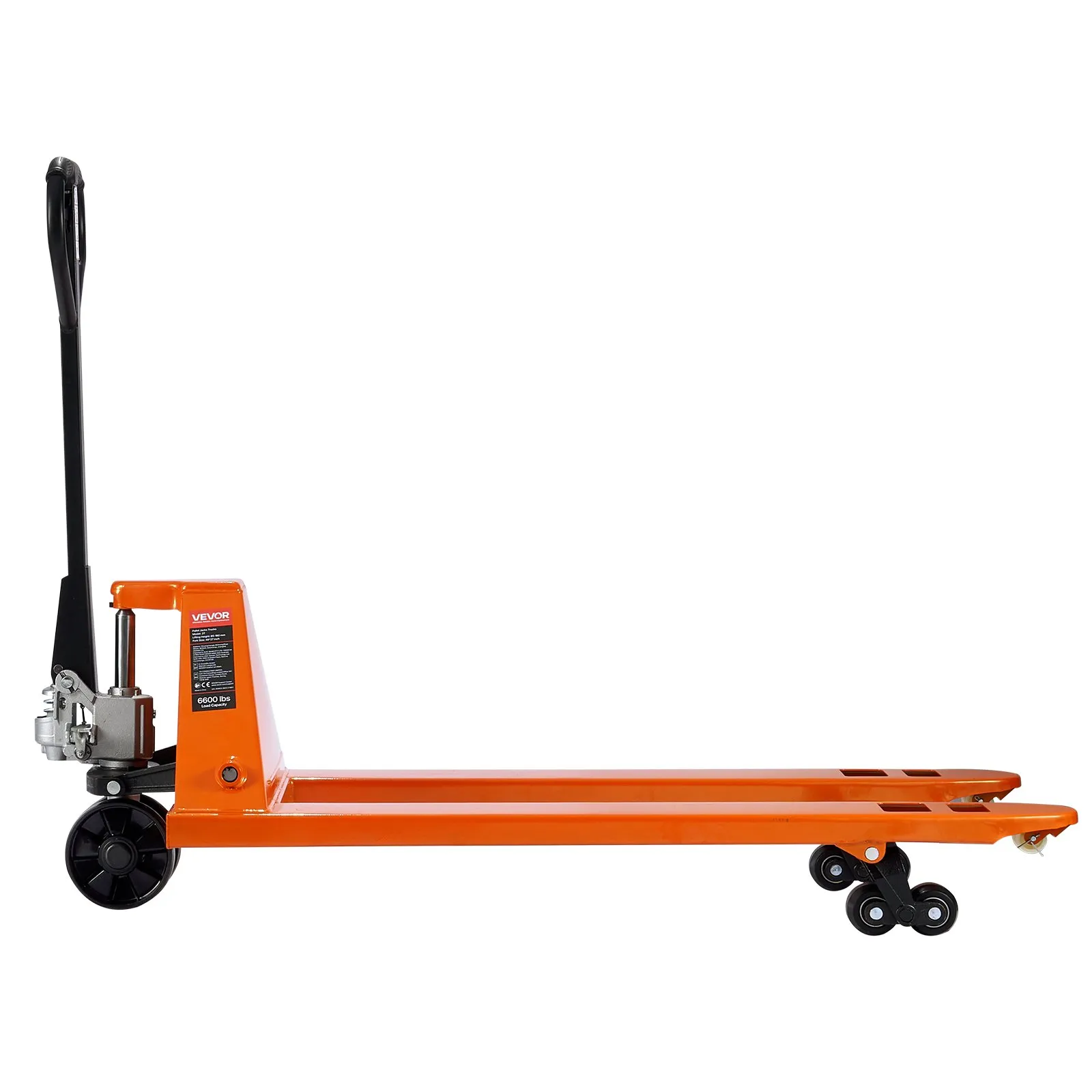 Paletový vozík, nosnosť 3 t. Ručný paletový vozík s vidlicami 1220 x 685 mm, paletový vozík s výškou zdvihu 8,5 – 18 cm, paletový vozík pre továrne, sklady, supermarkety a nakladanie nákladných vozidiel – Obrázok 3