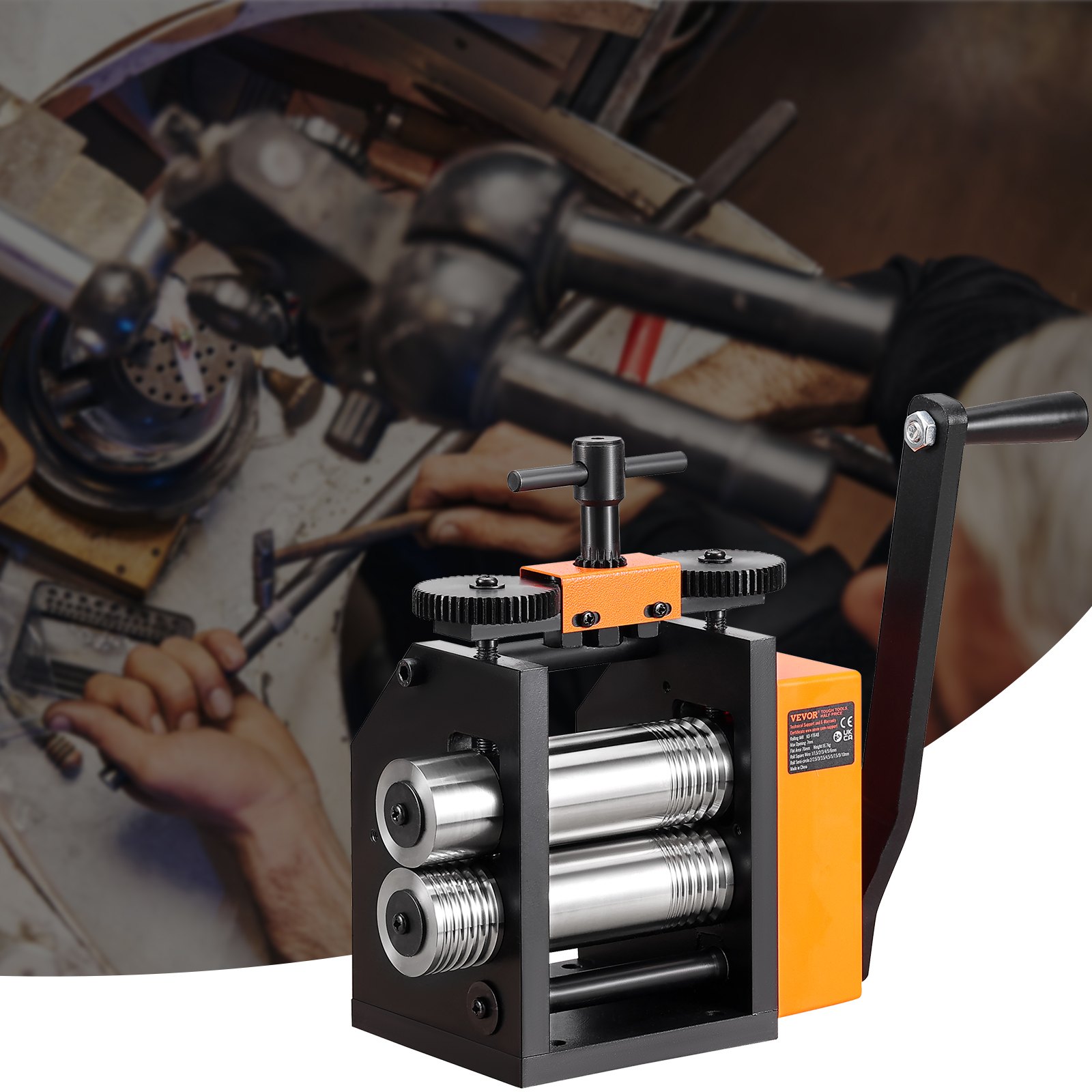 Ručná valcovacia stolica 3 v 1, kombinovaná valcovacia stolica 76 mm, manuálna valcovacia stolica na šperky s nastaviteľnou hrúbkou 0,1-7 mm, ručná valcovacia stolica na zlato, K-zlato, čisté striebro, striebro 925 atď. – Obrázok 6