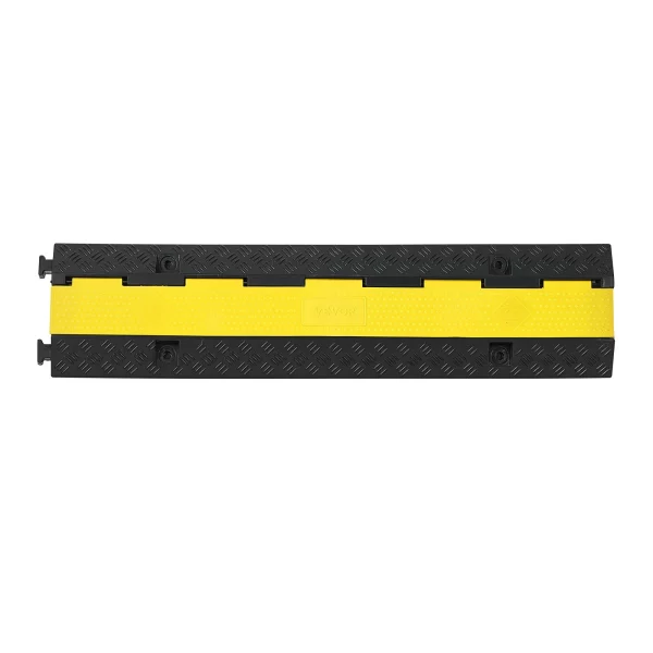 Chránič kábla VEVOR 1005 mm, 9979 kg, 2-kanálová (32 x 31 mm) gumená ochrana kábla, ochrana pred zakopnutím, kryty podlahy, pre priestory s vysokým prahom, pre domácnosti, kancelárie, sklady, 1 kus – Obrázok 7