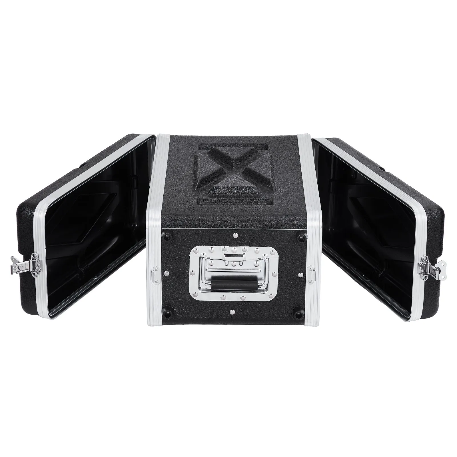 Racková skriňa  4U, hĺbka 362 mm, serverová racková skriňa s rukoväťou z ABS konštrukcie, motýľové zámky, odnímateľný predný a zadný panel, pre zosilňovače, mixéry, mikrofónové prijímače – Obrázok 3